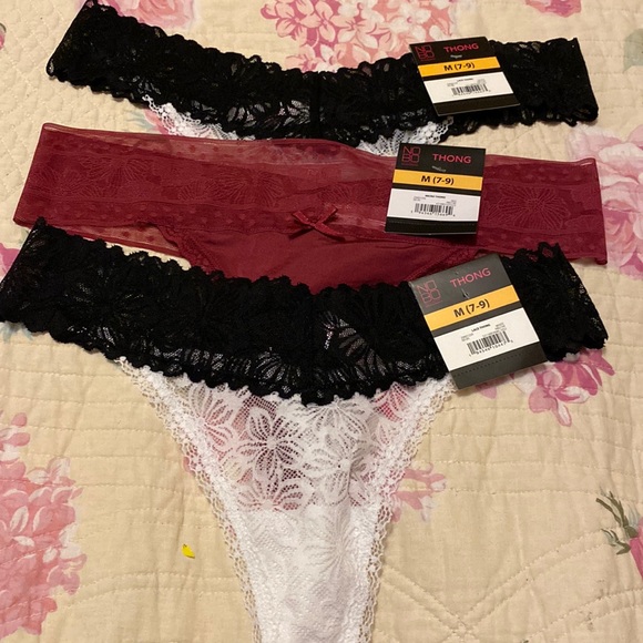 NOBO Other - Set of 3 New NoBo Lace Thongs Size M